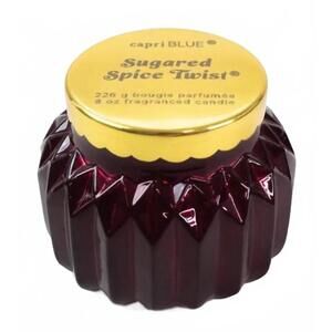 NEW CAPRI BLUE royal gem petite sugared spice twist candle 8 oz in sugared spice